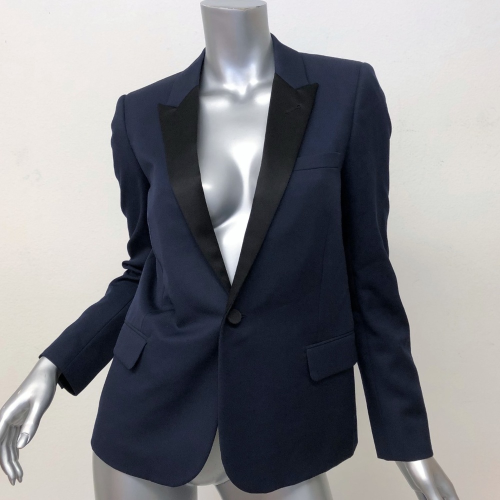 Saint Laurent Le Smoking Jacket Navy Wool - Picture 1 of 8